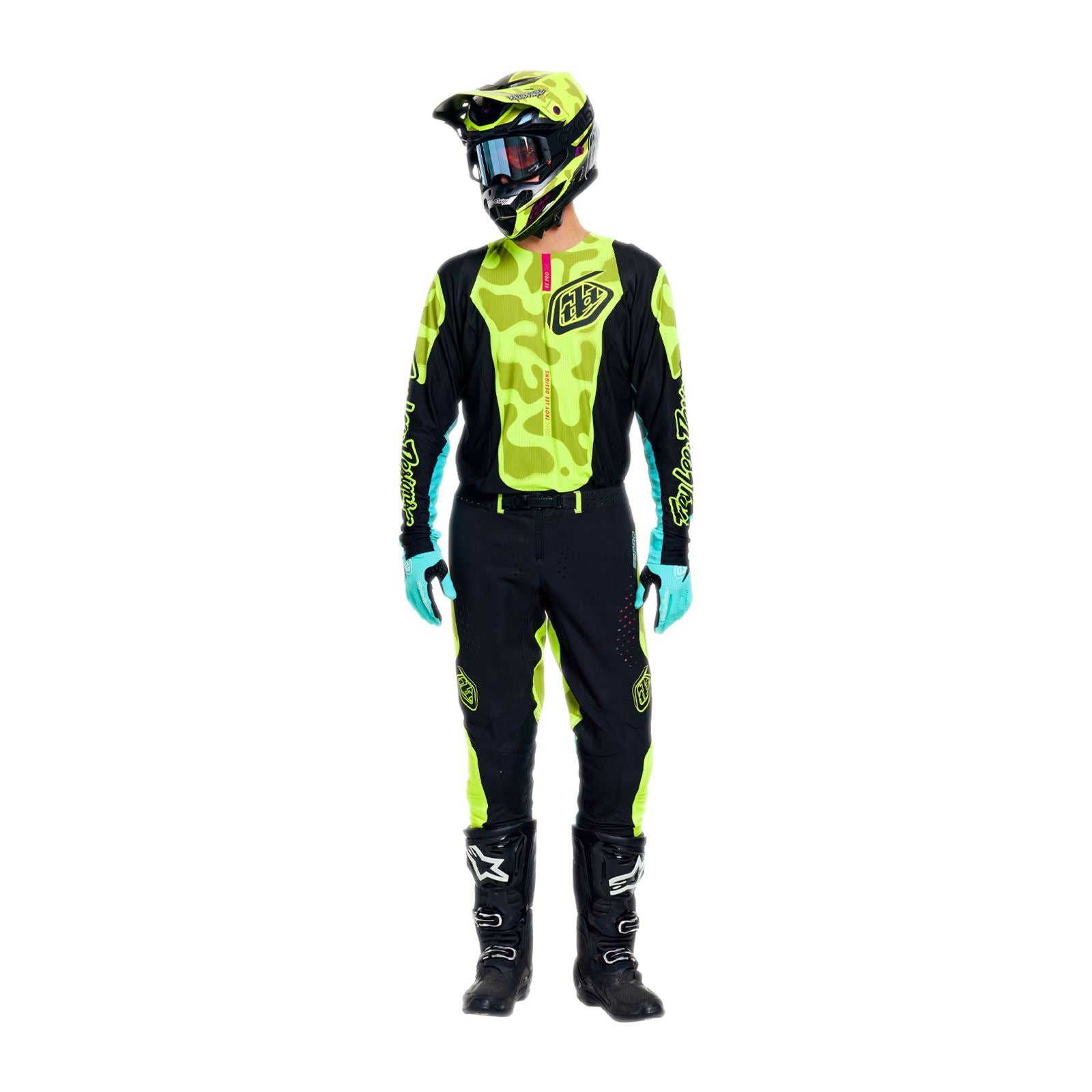 Troy Lee Designs Spring 2026 SE PRO Myth MX Combo Kit Black Flo Yellow